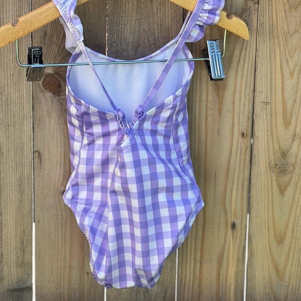 Zara Baby Girl Gingham Print One Piece Swimsuit